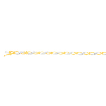 1/6 Carat Diamond Bracelet in 9ct Yellow Gold