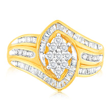 Load image into Gallery viewer, 1/2 Carat Diamond Ring in 10ct Yellow Gold