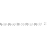 14 Diamonds Elephant 19.5cm Bracelet in Sterling Silver