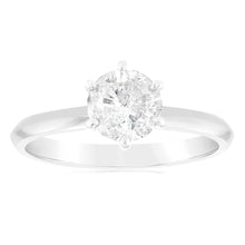 Load image into Gallery viewer, 14ct White Gold Solitaire Ring with 1.00 Carat HJ P1/3 Diamond