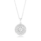 1/6 Carat Diamond Round Pendant in Sterling Silver
