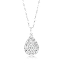 Load image into Gallery viewer, 1/6 Carat Diamond Pear Pendant in Sterling Silver