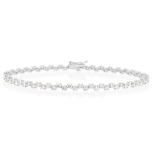 Load image into Gallery viewer, 2 Carat Diamond Tennis Bracelet in 10ct White Gold