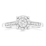 Sterling Silver 1/6 Carat Diamond Ring