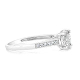 Sterling Silver 1/6 Carat Diamond Ring