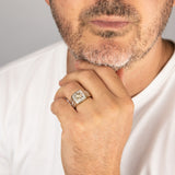 1/2 Carat Diamond Star Ring in 9ct Yellow Gold
