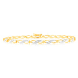 10 Brilliant Cut Diamond Bracelet in 9ct Yellow Gold