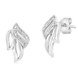 Sterling Silver & Fancy Diamond Earrings