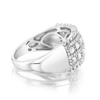 Sterling Silver  0.95 Carat Diamond Channel Set Ring