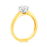 18ct 0.70 Carat Diamond Solitaire Ring with 6 Claw Knife Edge Setting
