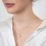 Gold Plated Sterling Silver 1/10 Carat Diamonds Pendant on 46cm Chain
