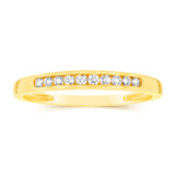 9ct Yellow Gold Diamond Eternity Ring with 10 Diamonds