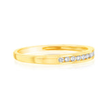 9ct Yellow Gold Diamond Eternity Ring with 10 Diamonds