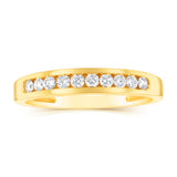 9ct Yellow Gold 1/4 Carat Diamond Eternity Ring with 10 Brilliant Diamonds