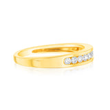 9ct Yellow Gold 1/4 Carat Diamond Eternity Ring with 10 Brilliant Diamonds