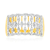 9ct Yellow Gold Fancy Ring in 0.40 Carat Natural Diamonds