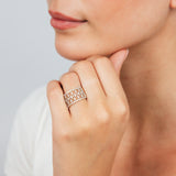 9ct Yellow Gold Fancy Ring in 0.40 Carat Natural Diamonds