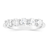 14ct White Gold 0.95 Carat Diamond Eternity Ring with 5 Round Brilliant Cut Diamonds