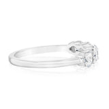 14ct White Gold 0.95 Carat Diamond Eternity Ring with 5 Round Brilliant Cut Diamonds