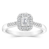 9ct White Gold Mix Shaped Ring in 0.40 Carat Natural Diamonds