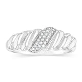 Sterling Silver 1/6 Carat Diamond Ring