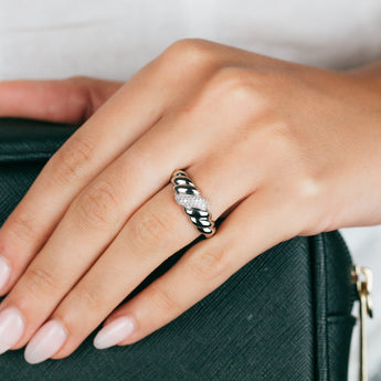 Sterling Silver 1/6 Carat Diamond Ring