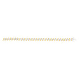 Gold plated Sterling Silver 1 Carat Natural Diamond Bracelet