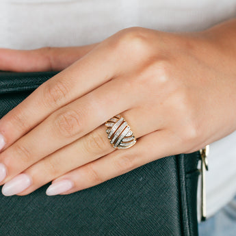 Gold plated Sterling Silver 1/2 Carat Diamond Ring