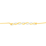 Gold Plated Sterling Silver Diamond Slider Bracelet with 12 Round Brilliant Cut Diamonds