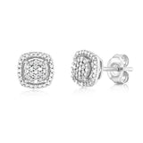 30 Diamonds Stud Earrings in Sterling Silver