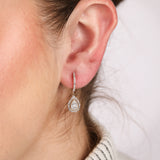 0.45 Carat Earring & Pendant Set in Gold Plated Sterling Silver on 45cm Chain