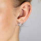 1/10 Carat Diamond Swirl Pendant & Earring Set on 45cm Chain in Sterling Silver