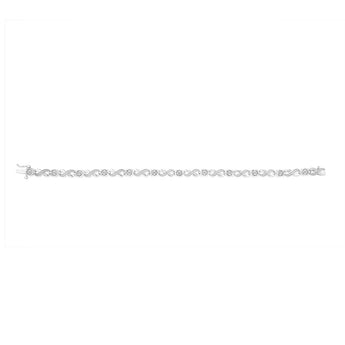 Sterling Silver 1/10 Carat Diamond Infinity Bracelet