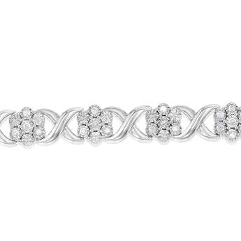 1/2 Carat Diamond Tennis Bracelet in Sterling Silver