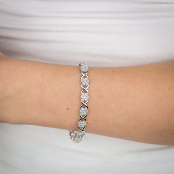 1/2 Carat Diamond Tennis Bracelet in Sterling Silver