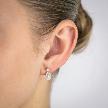 1/5 Carat Diamond Drop Earrings in 9ct Yellow Gold