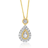 0.15 Carat Diamond Pendant in 9ct Yellow Gold
