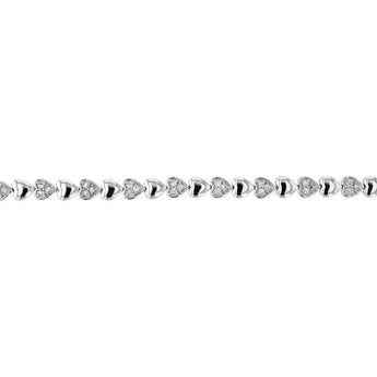 1/2 Carat Fancy Diamond Bracelet in Sterling Silver 17.5CM