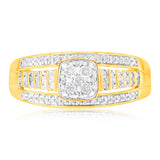 1/3 Carat Diamond Dress Ring in 9ct Yellow Gold