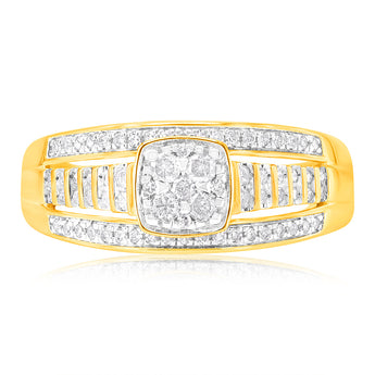 1/3 Carat Diamond Dress Ring in 9ct Yellow Gold