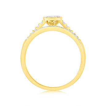 1/3 Carat Diamond Dress Ring in 9ct Yellow Gold
