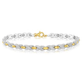 Diamond Tennis Bracelet in Gold Plated Silver