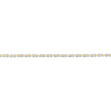 Diamond Tennis Bracelet in Gold Plated Silver
