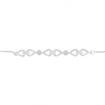 1/10 Carat Diamond Fancy Bracelet in Sterling Silver