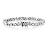 0.95 Carat Diamond Tennis Bracelet in Sterling Silver