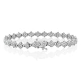 0.95 Carat Diamond Bracelet in Sterling Silver