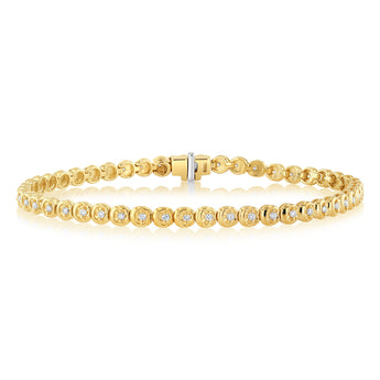 1/2 Carat Diamond Tennis Bracelet in 9ct Yellow Gold