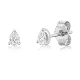 1/4 Carat Diamond Pear Studs Earrings in 9ct White Gold