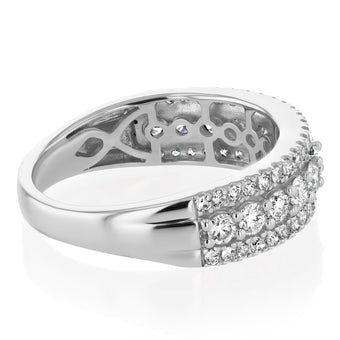 1 Carat Diamond Ring Band in 18ct White Gold
