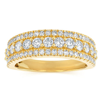 1 Carat Diamond Ring Band in 18ct Yellow Gold